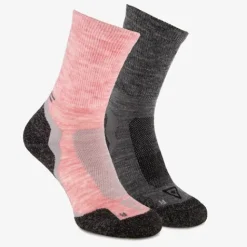 Osaga 2 paar dames wandelsokken roze grijs New