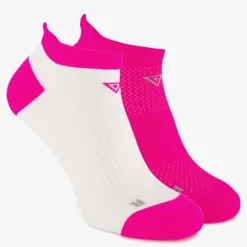 Osaga 2 paar fitnesssokken wit roze New