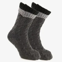 Scapino 1 paar gebreide heren huissokken met antislip Discount