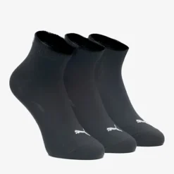 Puma 3 paar Quarter Plain sokken zwart Clearance