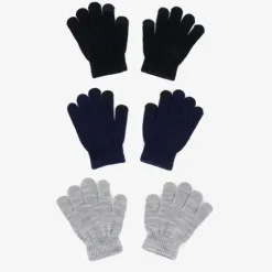 Scapino 3 paar touchscreen handschoenen zwart blauw grijs Best