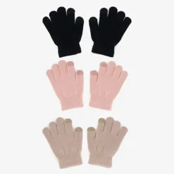 Scapino 3 paar touchscreen handschoenen zwart roze beige Clearance