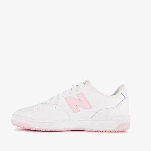 New Balance BB80 leren dames sneakres wit roze Outlet
