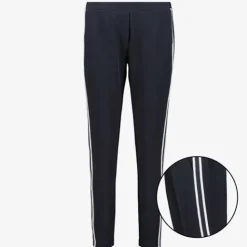 TwoDay Blauwe dames pantalon met witte strepen Best