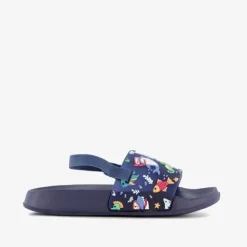 Scapino Blauwe kinder badslippers met visjes Clearance