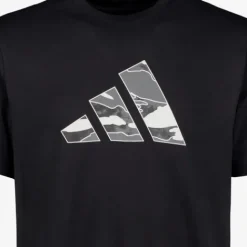 Adidas Camo Logo Grapphic heren sport T-shirt zwart New