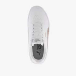 Puma Carina 3.0 meisjes sneakers met panterprint details wit Clearance