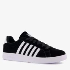 K-Swiss Court Tiebreak suede heren sneakers zwart Sale