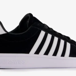 K-Swiss Court Tiebreak suede heren sneakers zwart Sale