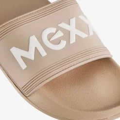 Mexx Dames badslippers beige wit Hot