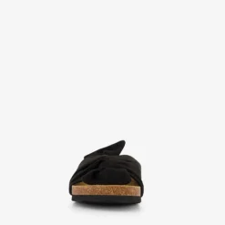 Scapino Dames bio slippers zwart met strik Hot
