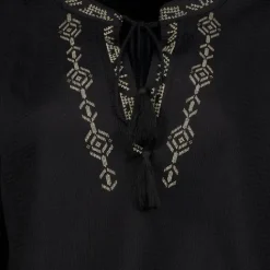 TwoDay Dames blouse met borduursels zwart Discount