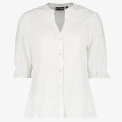 TwoDay Dames blouse met driekwart mouwen wit New