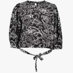 TwoDay Dames blouse met paisley print zwart wit Online