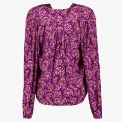 TwoDay Dames blouse met paisley print paars Hot