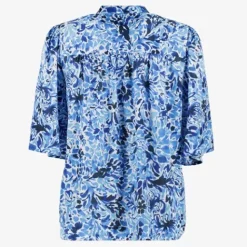 TwoDay Dames blouse met strikjes blauw Online