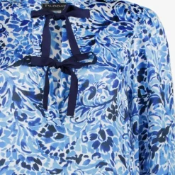 TwoDay Dames blouse met strikjes blauw Online