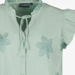 TwoDay Dames blouse met vlindermouwen groen Outlet