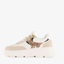 Blue Box Dames dad sneakers beige wit