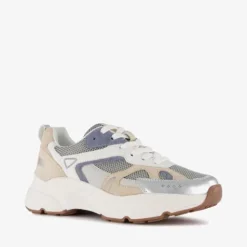 Blue Box Dames dad sneakers beige zilver Discount