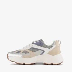 Blue Box Dames dad sneakers beige zilver Discount