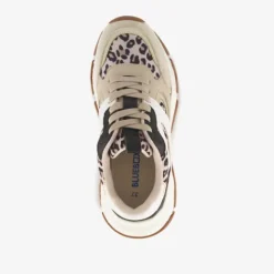 Blue Box Dames dad sneakers met luipaardprint Clearance