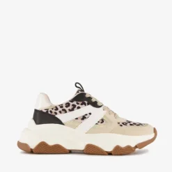 Blue Box Dames dad sneakers met luipaardprint Clearance