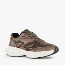 Blue Box Dames dad sneakers met panterprint bruin New