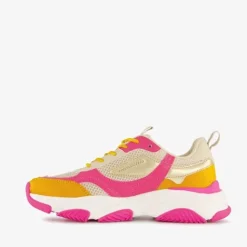 Blue Box Dames dad sneakers roze oranje New