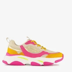 Blue Box Dames dad sneakers roze oranje New