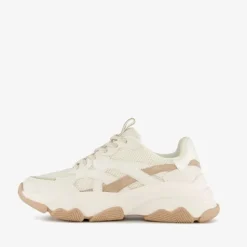 Blue Box Dames dad sneakers wit beige