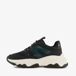 Blue Box Dames dad sneakers zwart groen Discount
