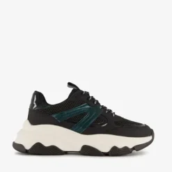 Blue Box Dames dad sneakers zwart groen Discount