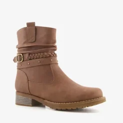 Blue Box Dames enkellaarsjes cognac New