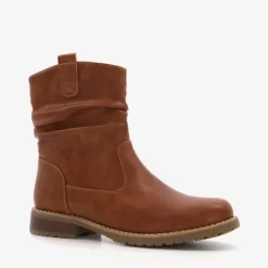 Blue Box Dames enkellaarsjes cognac bruin New