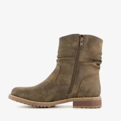 Blue Box Dames enkellaarsjes kaki New