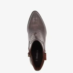 Blue Box Dames enkellaarsjes met crocoprint bruin Discount