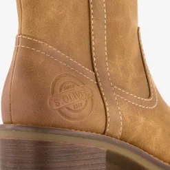 s.Oliver Dames enkellaarsjes met hak cognac