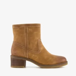 s.Oliver Dames enkellaarsjes met hak cognac