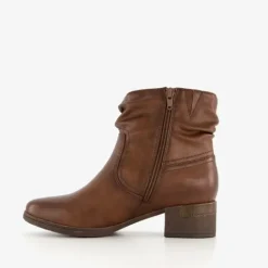 Softline Dames enkellaarsjes met hak cognac Best