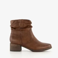 Softline Dames enkellaarsjes met hak cognac Best