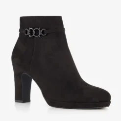 Tamaris Dames enkellaarsjes met hak zwart Clearance