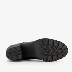 Nova Dames enkellaarsjes met hak zwart Outlet