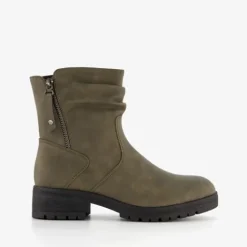 Blue Box Dames enkellaarsjes olijfgroen Hot