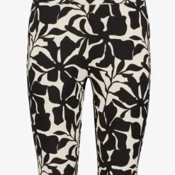TwoDay Dames flared broek bloemenprint zwart wit Hot