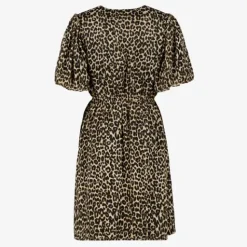 TwoDay Dames jurk met panterprint beige Best