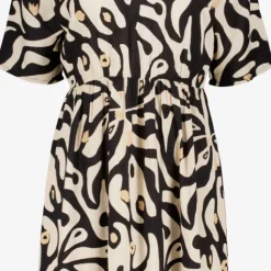TwoDay Dames jurk met print beige zwart Online