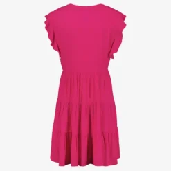 TwoDay Dames jurk met vlindermouwen roze Hot