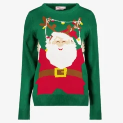 TwoDay Dames kersttrui Kerstman groen Sale