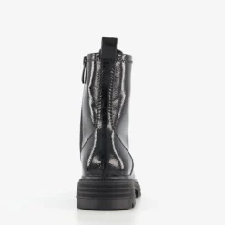 Tamaris Dames lak veterboots zwart
